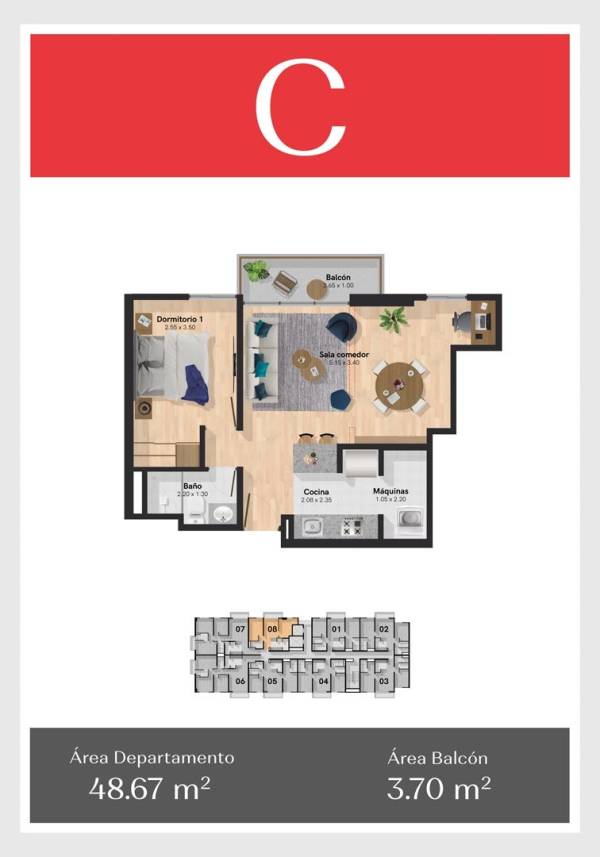 Suite (Departamento 1 dormitorio) - Imagen 2