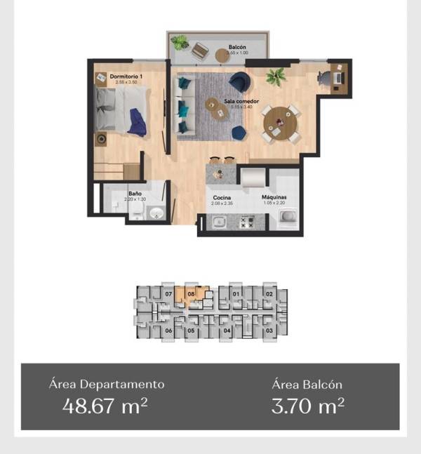 Suite (Departamento 1 dormitorio)